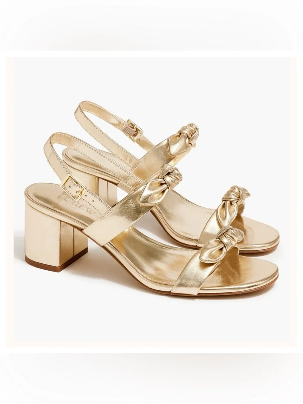 U.Crew Knot-Strap Block Heel Sandals - Women size 8.5